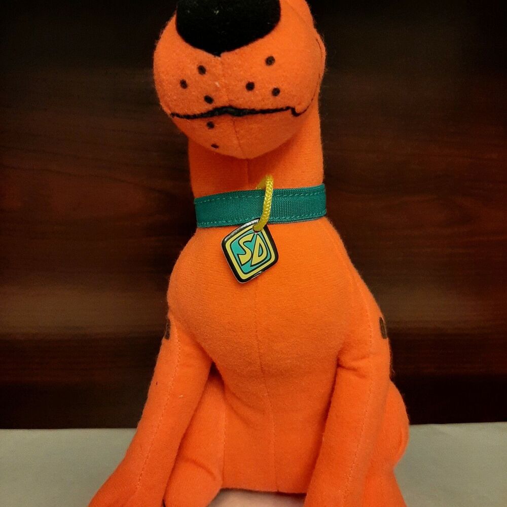 Toy Factory Scooby Doo Plush Neon Pink/Orange Stuffed Plush Toy 9" - Picture 4 of 7